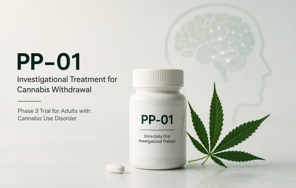PP-01 investigational treatment for cannabis withdrawal in adults with cannabis use disorder