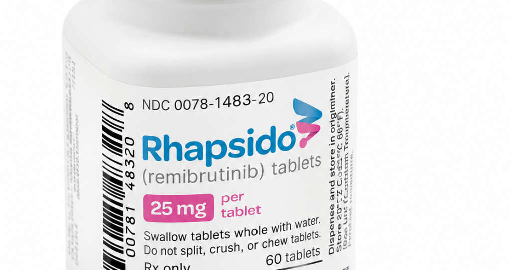 MHRA authorises Rhapsido (remibrutinib), the first oral BTK inhibitor in the UK for adults with chronic spontaneous urticaria inadequately controlled by H1 antihistamines.