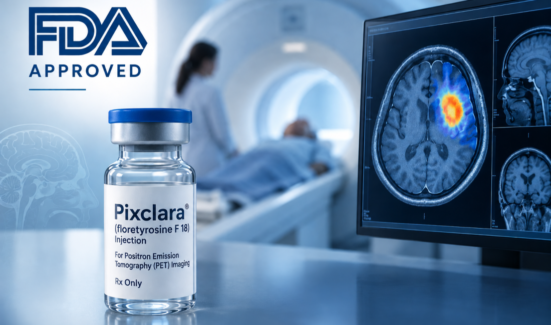 FDA-approved Pixclara 18F-FET PET imaging drug for glioma