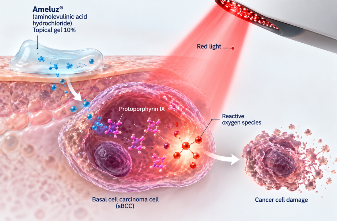 Ameluz photodynamic therapy with BF-RhodoLED for superficial basal cell carcinoma