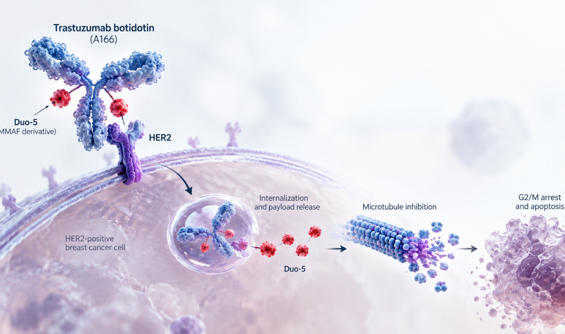Trastuzumab botidotin A166 HER2-targeted antibody-drug conjugate in Phase III breast cancer trial