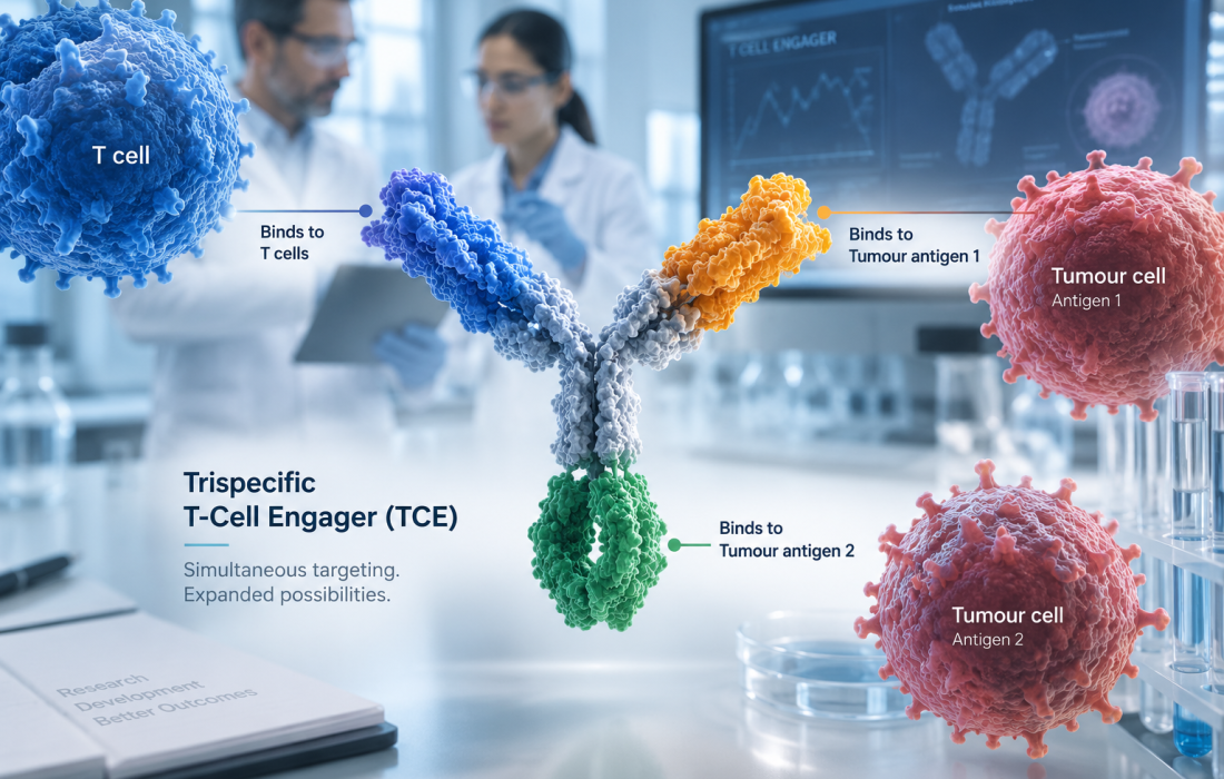 GSK Chimagen trispecific T-cell engager targeting two tumour antigens for multiple myeloma