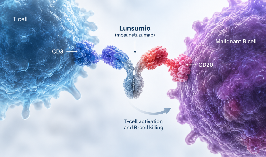Roche Lunsumio mosunetuzumab lenalidomide combination in relapsed or refractory follicular lymphoma