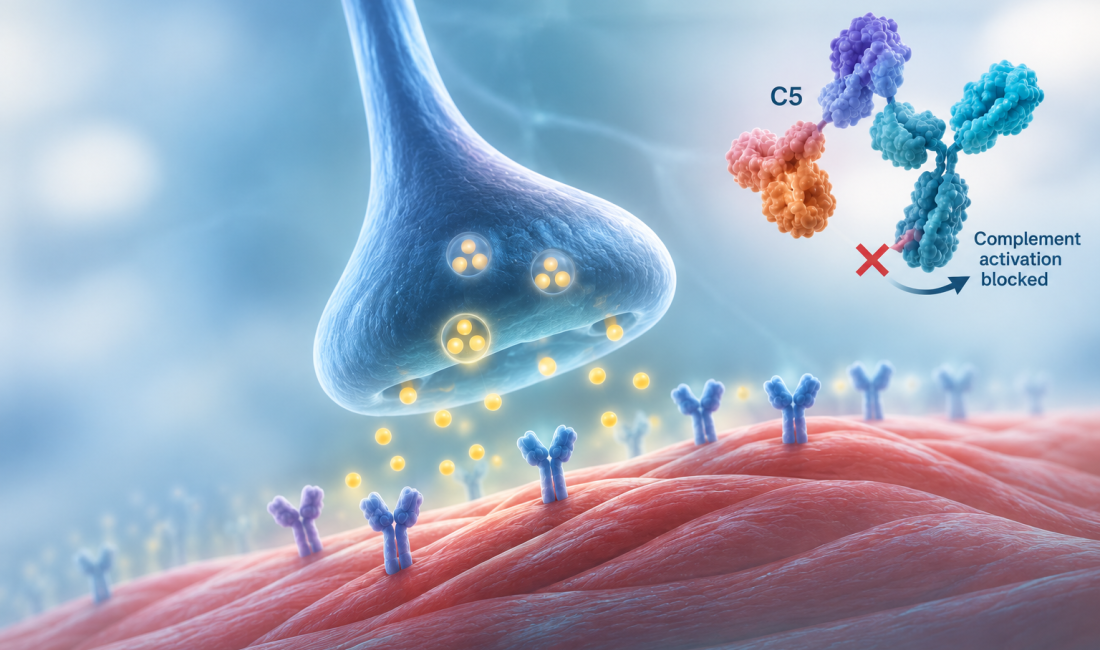Klygefa gefurulimab C5 inhibition mechanism for AChR-positive generalised myasthenia gravis