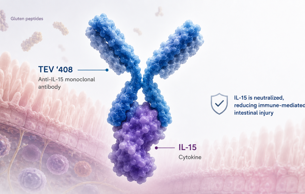Teva TEV '408 anti-IL-15 antibody Phase 2a celiac disease study
