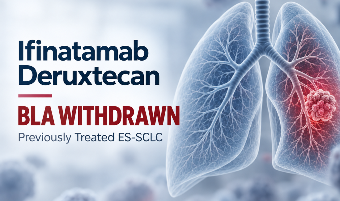 Ifinatamab deruxtecan BLA withdrawn for previously treated extensive-stage small cell lung cancer