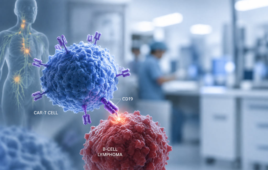 GLPG5101 Phase 1 decentralized CAR-T therapy for B-cell lymphoma
