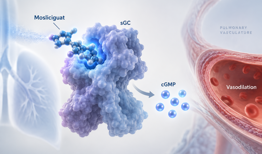 Mosliciguat once-daily inhaled therapy shows pulmonary vascular resistance reduction in Phase 2 PHocus trial for PH-ILD