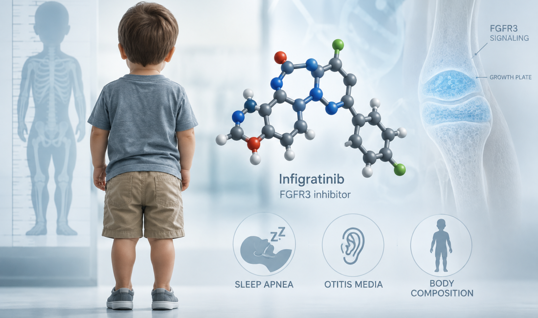 Oral infigratinib shows favorable trends in sleep apnea and otitis media in children with achondroplasia
