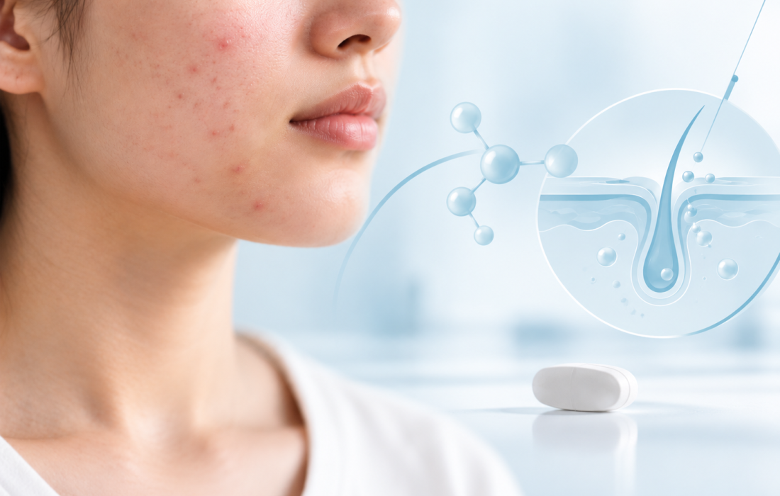 Denifanstat Phase 3 trial results showing sustained reduction in acne lesions over 52 weeks