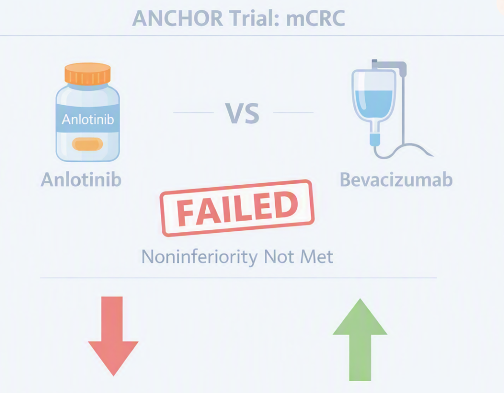ANCHOR phase 3 trial results comparing anlotinib plus CapeOX to bevacizumab in RAS/BRAF wild-type metastatic colorectal cancer