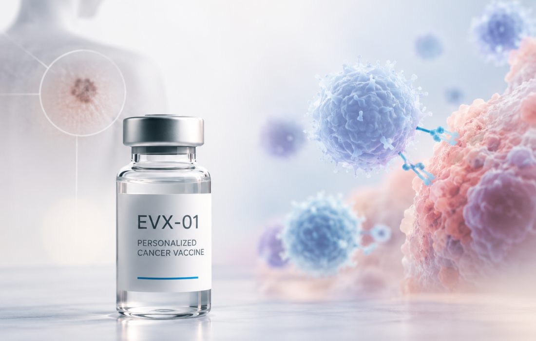 EVX-01 personalized cancer vaccine and sustained immune response research in advanced melanoma