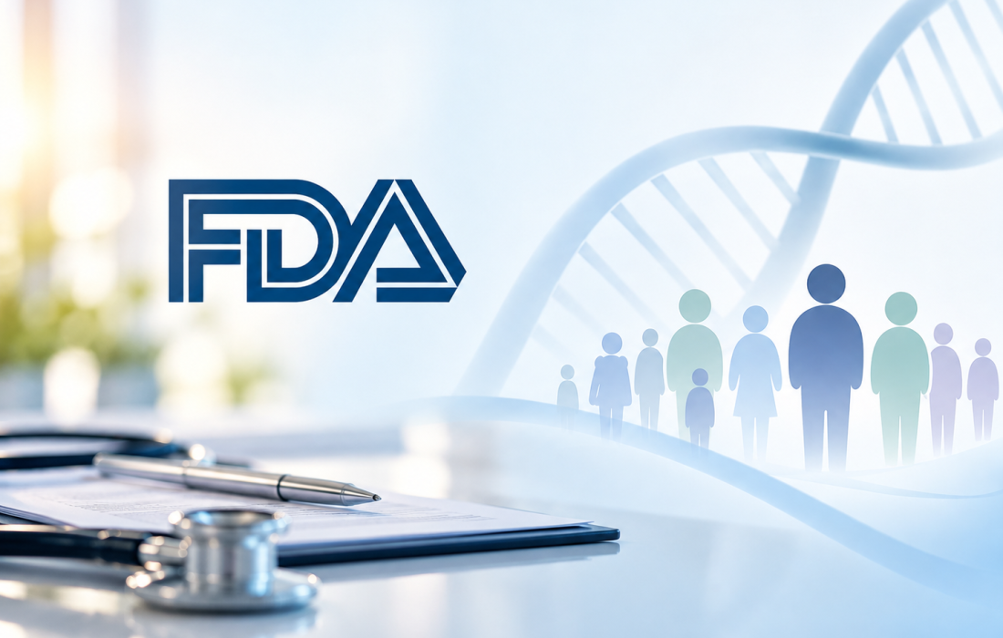 FDA headquarters exterior building with text overlay reading Rare Disease Framework Initiative 2026