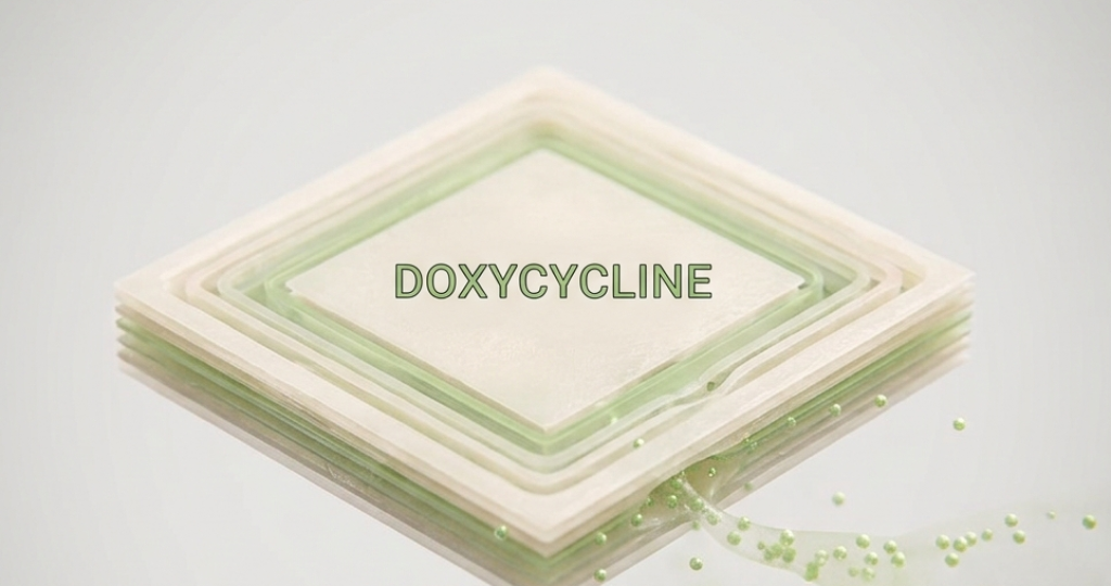 Illustration of D-PLEX100 local doxycycline delivery using the Kynatrix platform for preventing surgical site infections after abdominal colorectal surgery following FDA Priority Review.