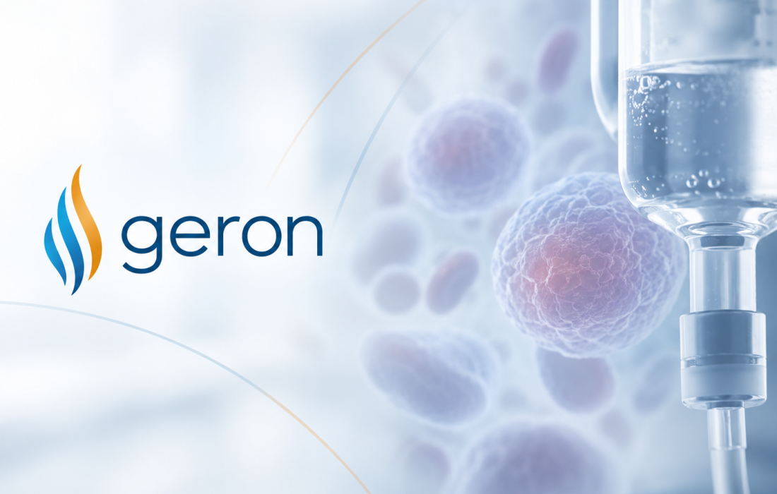 Geron's imetelstat development in a Phase 3 clinical trial for relapsed or refractory myelofibrosis.
