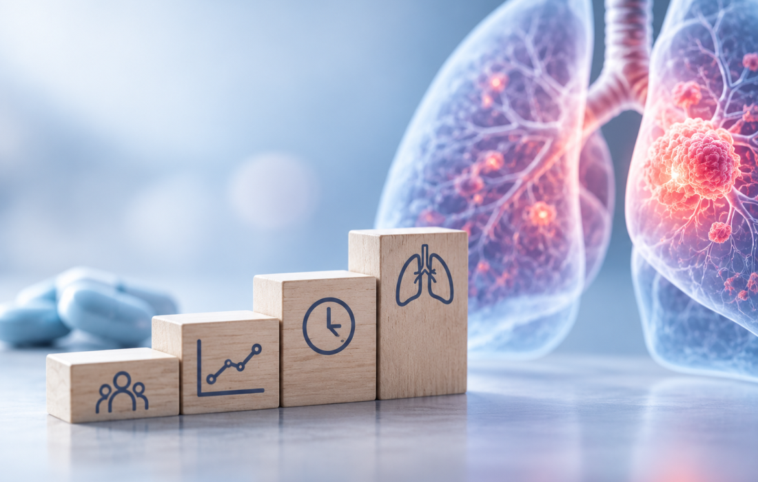 Divarasib targeted therapy concept illustrating KRAS G12C inhibition in advanced non-small cell lung cancer