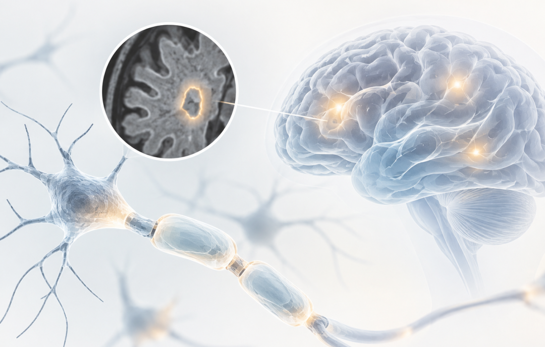 Roche fenebrutinib Phase III multiple sclerosis data showing reduced chronic active lesion volume and paramagnetic rim lesion accumulation