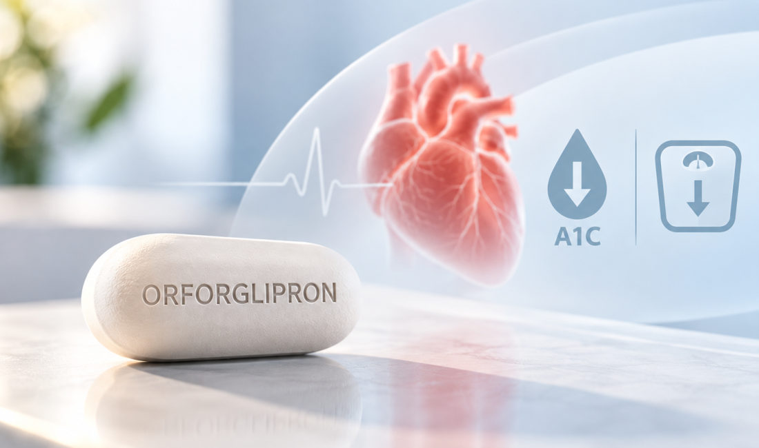 Orforglipron oral GLP-1 receptor agonist cardiovascular safety and A1C reduction in type 2 diabetes