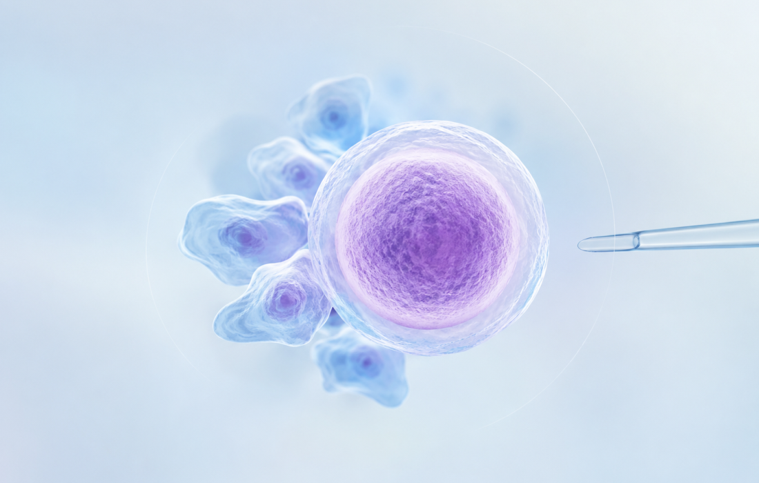 Engineered ovarian support cells supporting laboratory egg maturation in an investigational fertility treatment
