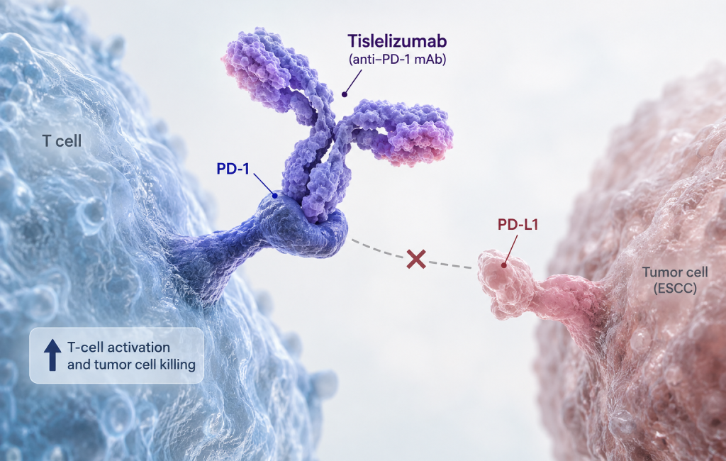 Tislelizumab plus chemotherapy shows sustained survival benefit in PD-L1 TAP ≥5% esophageal squamous-cell carcinoma